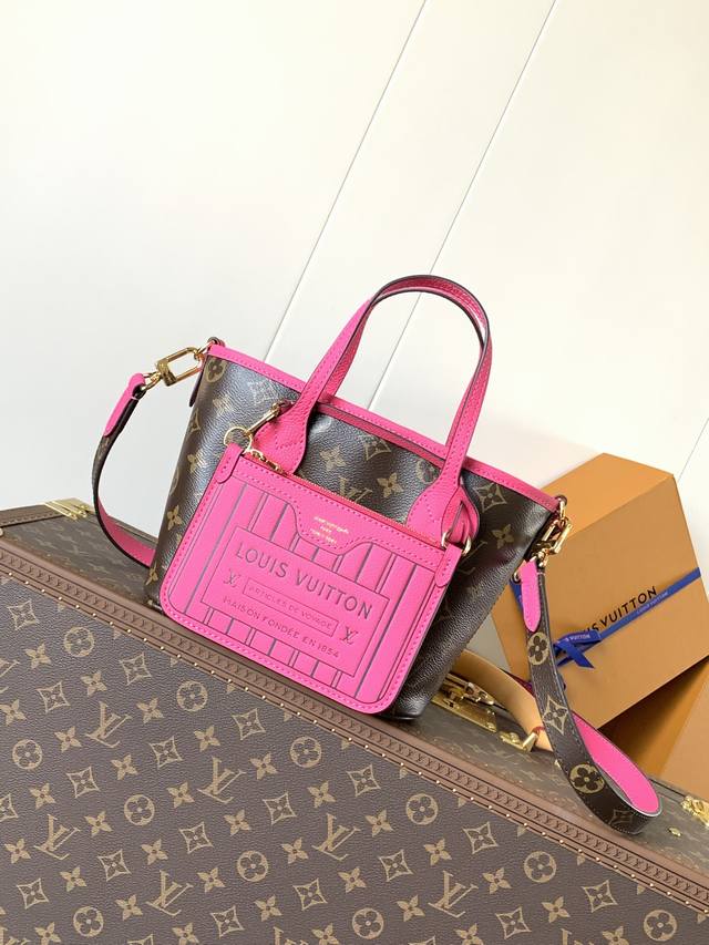 出厂价P 顶级原单，变码芯片 M12106玫红 M12099黑色 M12109卡其 Neverfull BandoulièRe Inside Out Bb 手袋