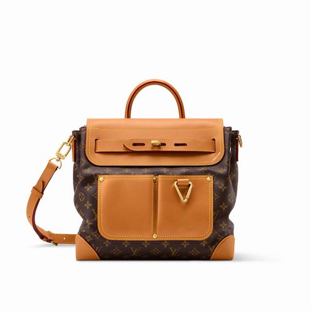 原单精品 M25898老花 复古双肩包 Steamer 30 手袋 本款 Steamer 30 手袋出自 Pharrell Williams Hx之手，以 Mo