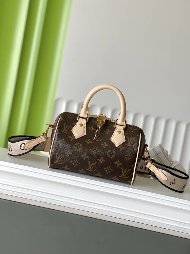 正品级 M46234 20.5×13.5×12 Speedy 老花枕头包 顶级原单 变码芯片