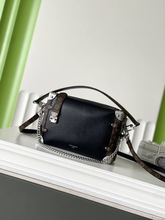 正品级 M15195 23.5×16×8.5 Side Trunk 谷爱凌盒子包 顶级原单 变码芯片