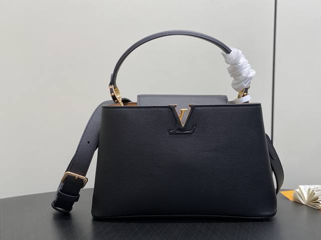 出厂价P 顶级原单 M14370黑色 全皮Cap那英款 Capucines Souple 中号手袋 M14371棕色 M14370黑色 M14979米白 本款