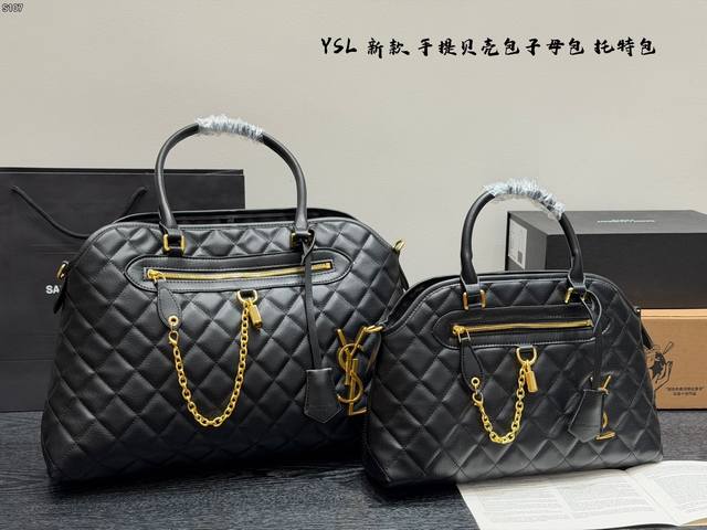 无盒子 Ysl 圣罗兰Ever More Pm手提贝壳包子母包托特包Tote。1990 年代的经典 GibecièRe 手袋汲取灵感，为Monogram 帆布搭