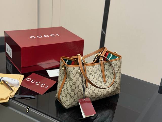 配盒 Gucci 古奇新款 新品上市Tote Gg托特包手提单肩包 尺寸：30.20Cm