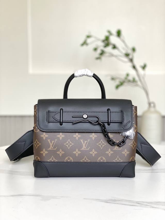 双11特价 46953 全新不退换 46953 老花 25 X 19 X 8 厘米 长度 X 高 X 宽 Monogram Eclipse 涂层帆布 牛皮革饰边