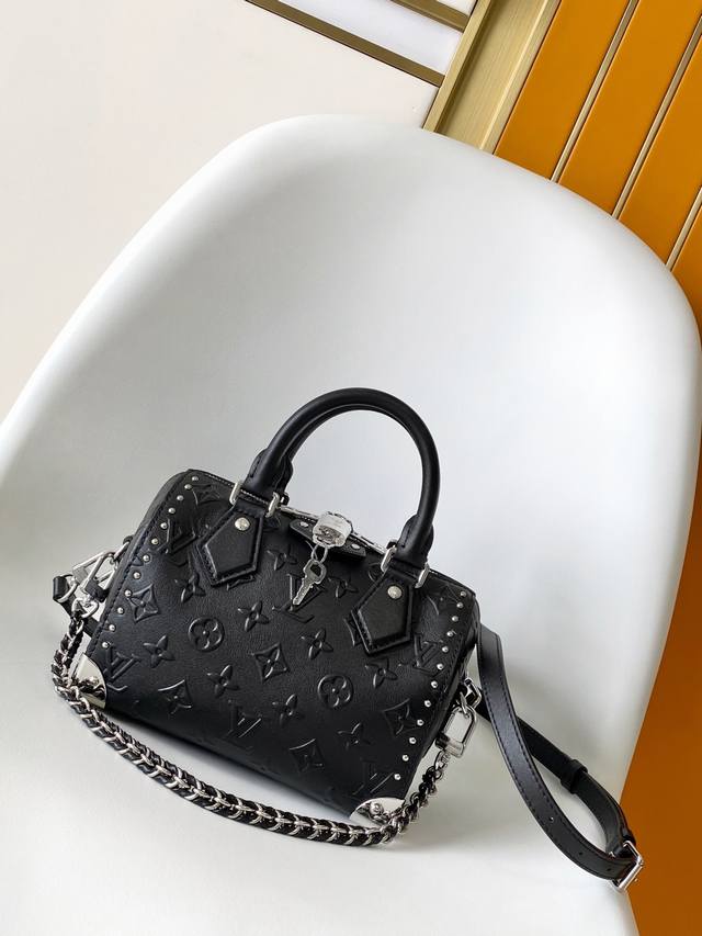 M14575 顶级原单 163C01动态变码 Monogram Bold Speedy 20 Trunk 手袋身披 Monogram 帆布亮相 2025 Cru