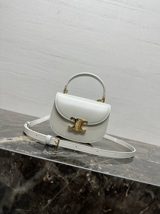 正品级 升级全钢五金 Besace Triomphe迷你手搓纹手袋 6 X 5 X 2英寸 15.5 X 11.5 X 5厘米 本款型无法装下plus等偏大的智