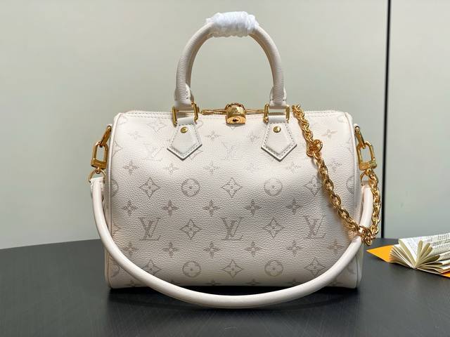 出厂价p 顶级原单 M26690白色 全皮Speedy枕头包 Speedy BandoulièRe 25手袋 M26690白色 M26486黑色 M26691酒