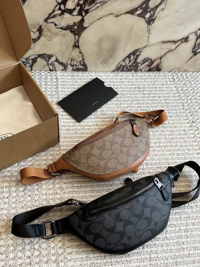 包包推荐 Coach Warren腰包这款男腰包真的是Yyds 潮男怎么搭都非常好看 Lv同款但价格p超级平价 32 15Cm 配飞机盒