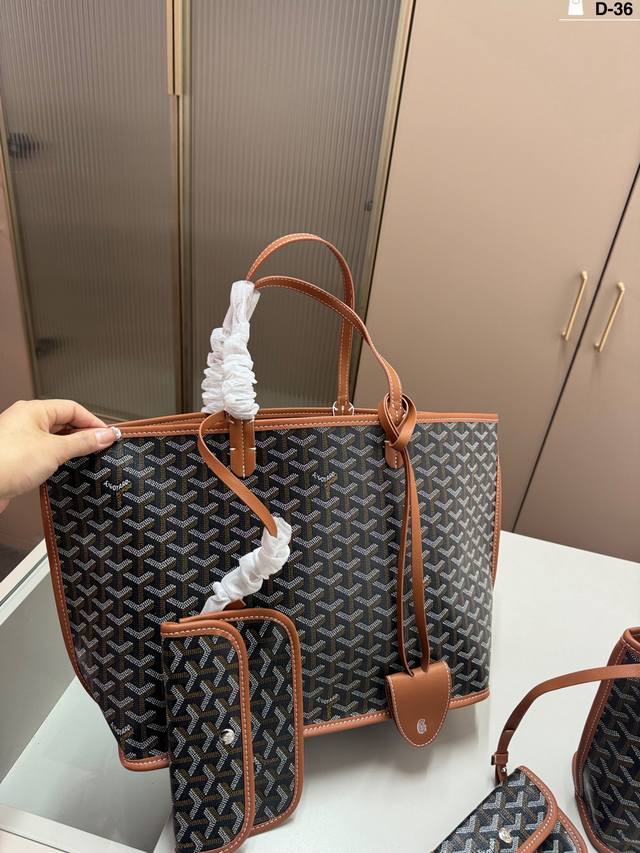 大 D-36尺寸34×28 22×20配盒 Goyard戈雅购物袋 王菲同款 购物袋 购物袋低调又耐看的大牌 非常玩味好凹造型 时髦人都应该入一个