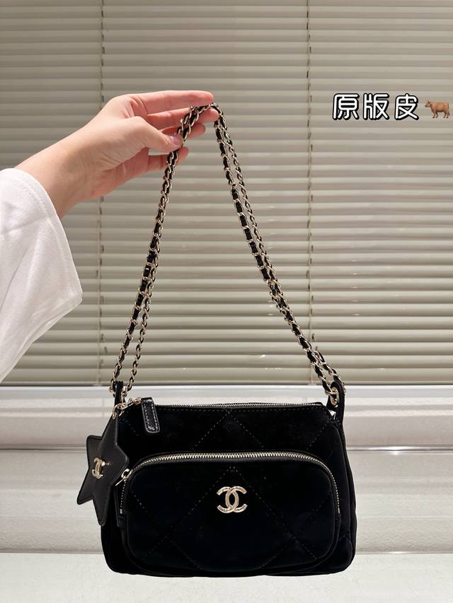 丝绒 Chanel 25B腋下包包 爱啦 嘿嘿 麻将包真的是性价比最高的存在了！