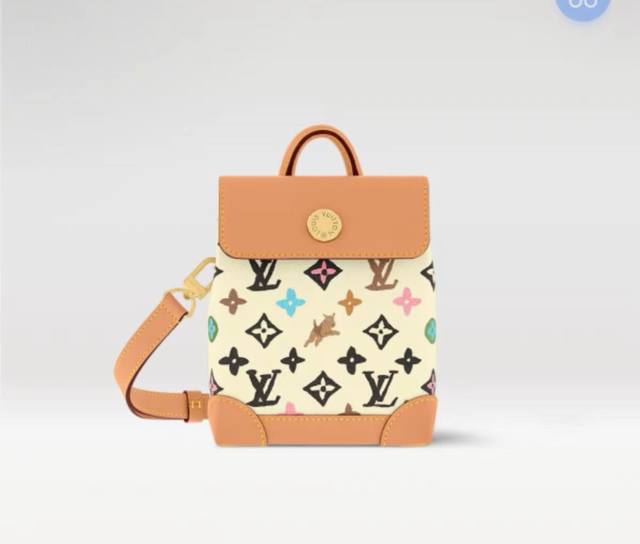 163C01 芯片 顶级原单 M83429白彩 Nano Steamer 手袋取材 Monogram Eclipse 帆布，以袖珍尺寸浓缩 Steamer 手袋