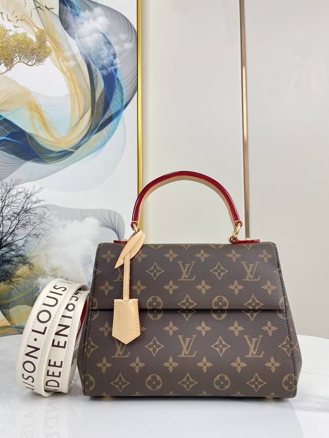 厂价 。 最高版本原厂皮顶级原单配专柜全套包装 顶级原单 工厂p直销 实物实拍 M44863白 尺寸: 28×20×10Cm Cluny Bb 老花斜挎包