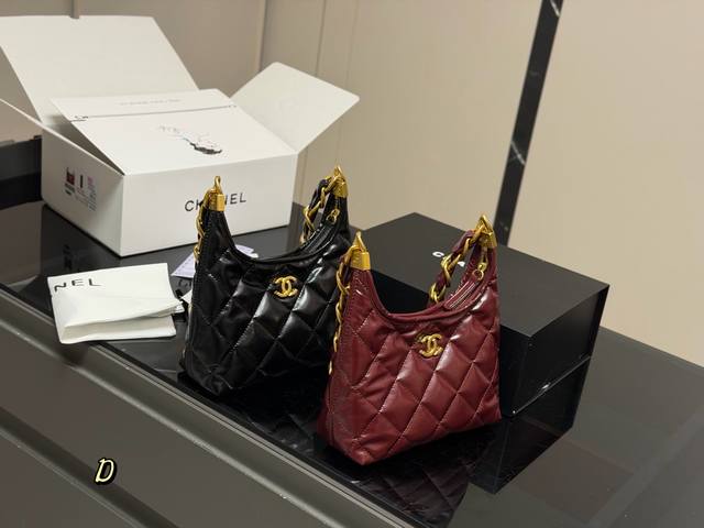 配折叠盒飞机盒 香奈儿 24A Hobo 粗链条腋下包 温润细腻 优雅高级 非常百搭耐看 经典时髦 尺寸:20.15Cm