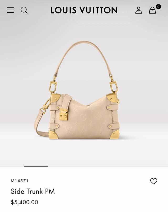 顶级原单，变码芯片M14571 DDD 本款 Side Trunk 中号手袋出自 Monogram Bold 系列，展现艺术总监 Nicolas Ghesqui