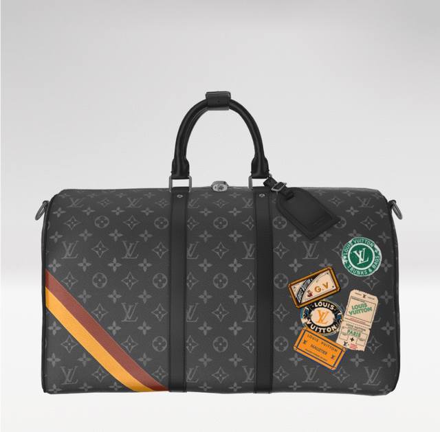 黑花45Cm 163C01变码芯片 个性化定制自 1930 年以来，Keepall 系列手袋一直是旅行家探索世界的优雅伴侣。此款 Keepall Bandoul