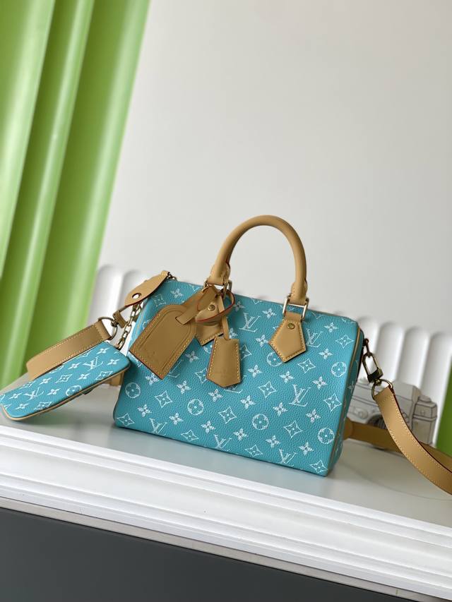 正品级 DDD M11561蓝 25×15×15 DDD Speedy P10 全皮枕头包 DDD 顶级原单 变码芯片 DDD