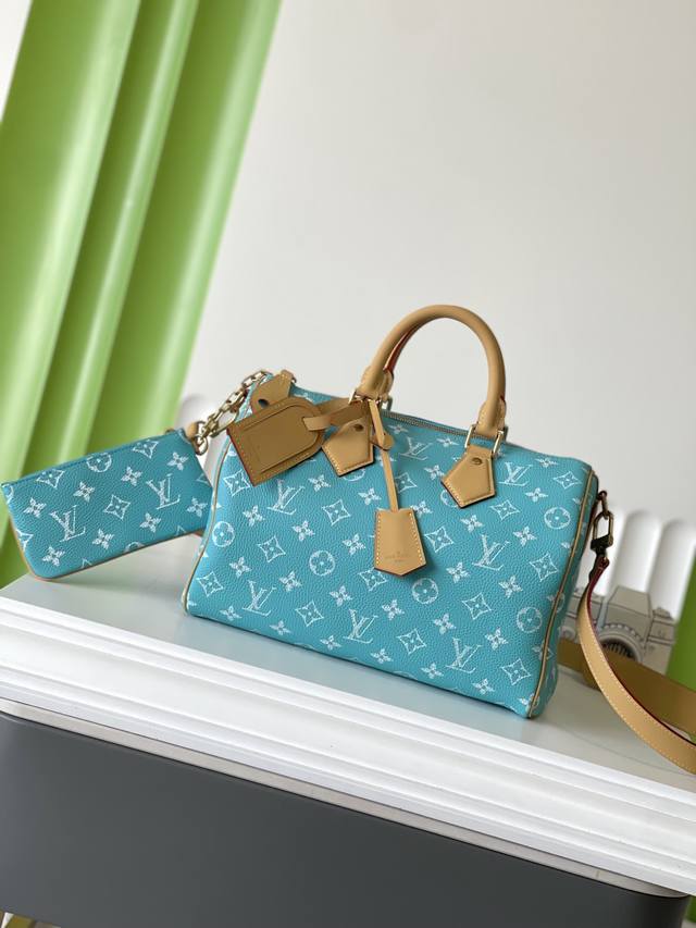 正品级 DDD M14067蓝 30×21×17 DDD Speedy P10 全皮枕头包 DDD 顶级原单 变码芯片 DDD