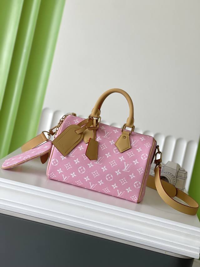 正品级 DDD M13911粉 25×15×15 DDD Speedy P10 全皮枕头包 DDD 顶级原单 变码芯片 DDD