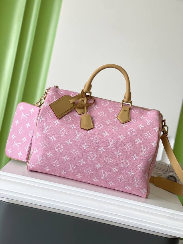 正品级 DDD M13918粉 40×26×23 DDD Speedy P10 全皮枕头包 DDD 顶级原单 变码芯片 DDD