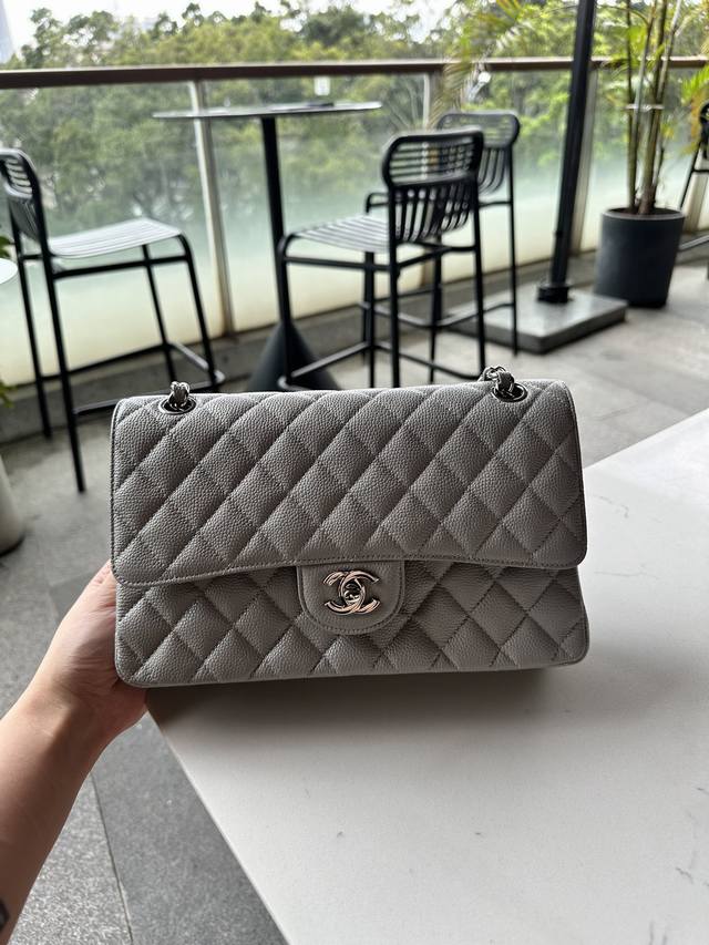 升级版白金版 正品级 春夏新品 全钢浅金浅银金属 Cf 25Cm 非常有女性优雅气质 具备ch Nel Cf的性感魅力 经典百搭号称历史销售总冠军仙女们衣柜里不