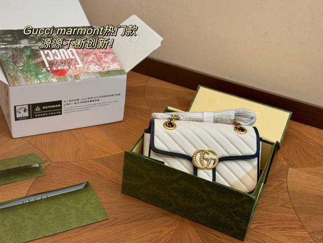 配折叠盒飞机盒 Size：22Cm Gg Marmont 22Cm 羊皮系列 质量很好 性价比高 古奇原单品质