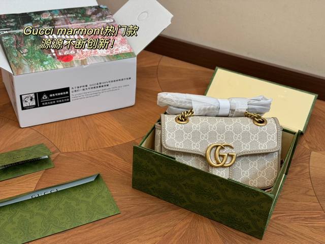 配折叠盒飞机盒 Size：22Cm Gg Marmont 22Cm 羊皮系列 质量很好 性价比高 古奇原单品质