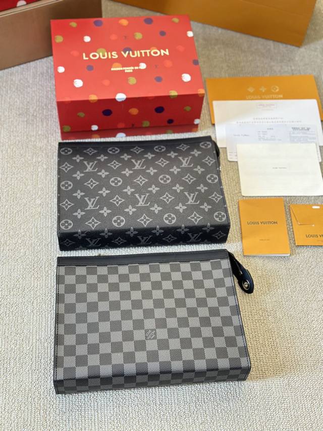 复刻版 牛皮 Lv路易威登经典 老花男士pochetteapollo手袋手拿包 Louisvuitton 路易威登棋盘格手袋 Pochette Voyage洗漱