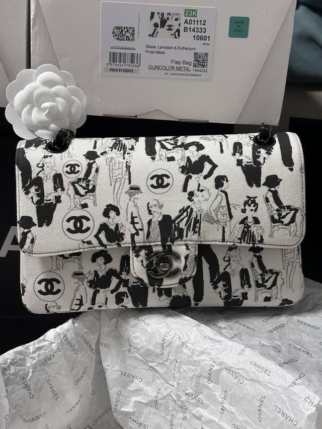 Chanel Vintage 时髦 Coco小姐姐 涂鸦包cf大号25Cm