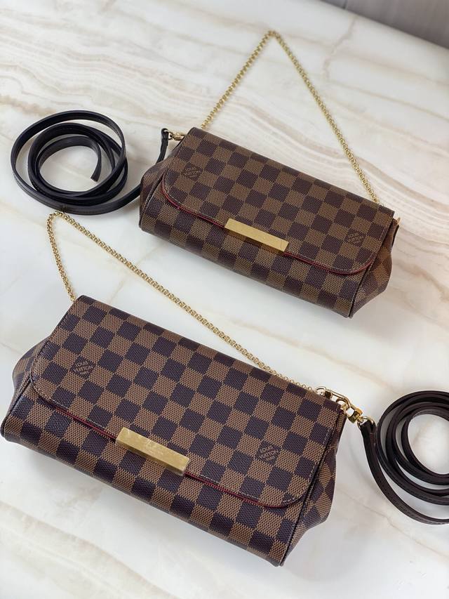 N41129咖啡格 全钢五金升级版 中号手袋 以 Monogram 帆布制成的一款小巧轻便的手袋，它是你出席任何场合都可以携带的经典款式。磁铁吸附搭扣是使用更便