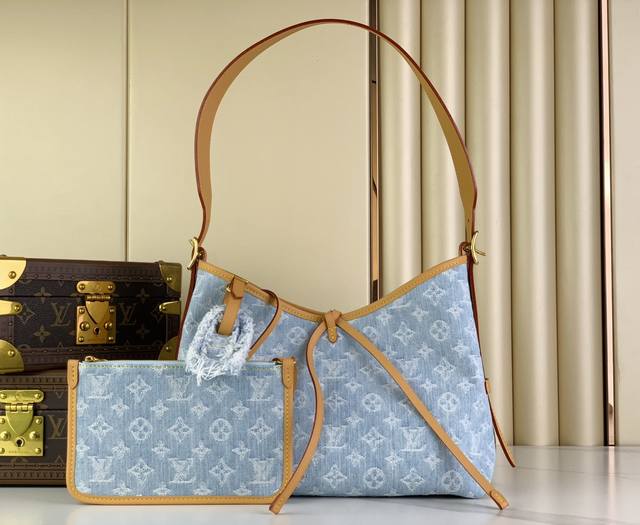 顶级原单 复刻独家实拍 Carryall Pm 手袋 M11462 浅蓝色 牛仔 全棉高档牛仔 本款 Carryall 中号手袋融合 Monogram Demi