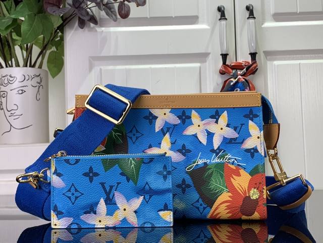 顶级原单 特惠 Gaston Wearable Wallet 手袋 M83466 蓝色 冲浪 Gaston可穿戴钱包由夏季monogram Surfin'帆布制