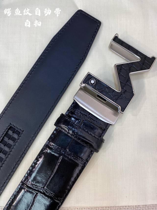 万宝龙男士自动腰带- 宽度34Mm 316精品钢扣 精工打造 手感柔软 可以裁剪 万宝龙男士自动腰带- 宽度34Mm 316精品钢扣 精工打造 手感柔软 可以裁剪