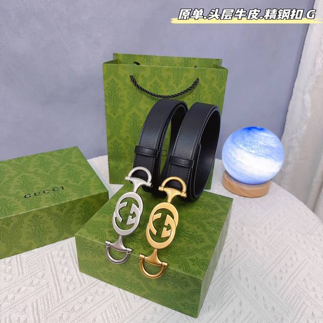 Gucc古奇g家 女款 原单新品 带身采用雙面意大利進口原廠牛皮纹 非市场普通版本 黑色经典配色 百搭适合各种场合 扣头精品设计注意细节 宽度3.0Cm Gucc古奇g家 女款 原单新品 带身采用雙面意大利進口原廠牛皮纹 非市场普通版本 黑色经典配色 百搭适合各种场合 扣头精品设计注意细节 宽度3.0Cm