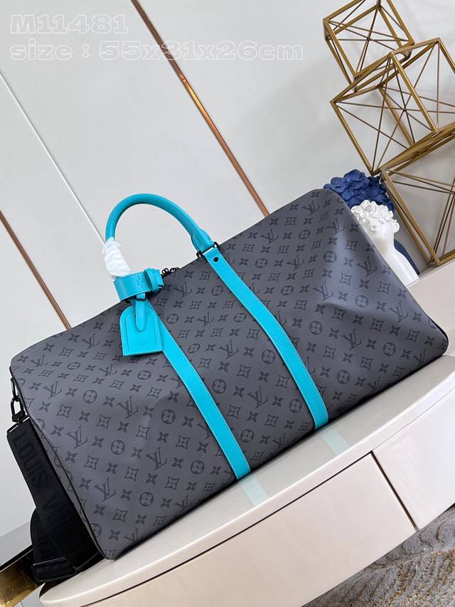 顶级原单 独家实拍 M11481灰花 55Cm 本款 Keepall Bandoulière 45 旅行袋取材 Monogram Eclipse Reverse 顶级原单 独家实拍 M11481灰花 55Cm 本款 Keepall Bandoulière 45 旅行袋取材 Monogram Eclipse Reverse