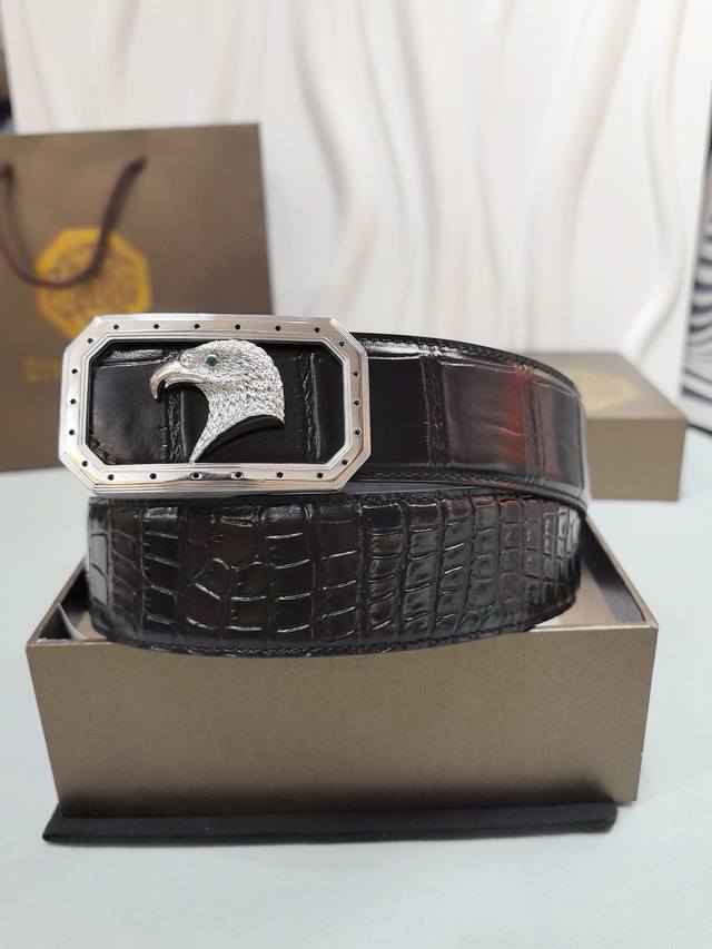 史蒂芬专柜同步新款 意大利原厂原版定制头层鳄鱼肚纹,316纯钢18K电镀精品扣头 ,3.8Cm,内穿式,实物拍摄 质感看得见 史蒂芬专柜同步新款 意大利原厂原版定制头层鳄鱼肚纹,316纯钢18K电镀精品扣头 ,3.8Cm,内穿式,实物拍摄 质感看得见