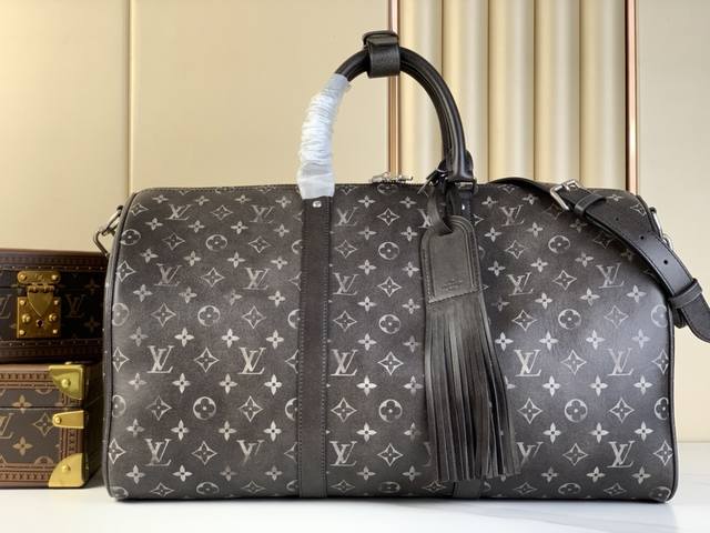 批 顶级原单复刻独家实拍 Keepall Bandoulière 50旅行袋 M41416 11596 黑花 做旧版 Pharrell Williams 于 2