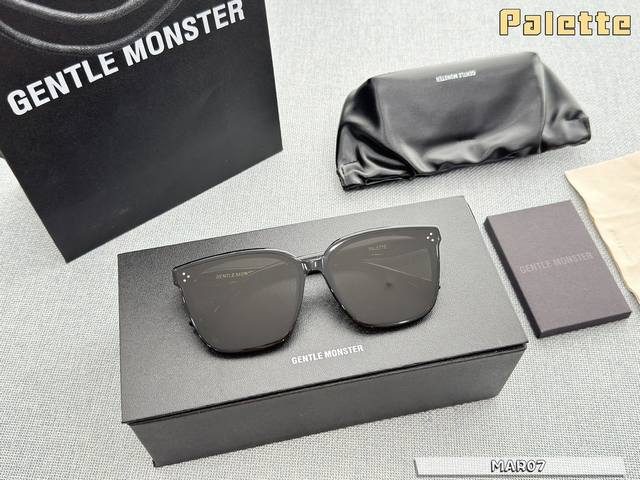 附带专柜礼盒 Gentle Monster Gm Palette墨镜酷感十足 男女同用 送男友第一首选真的超级好看 大脸方脸的妹子可以大胆入手真的很显脸小 偏光