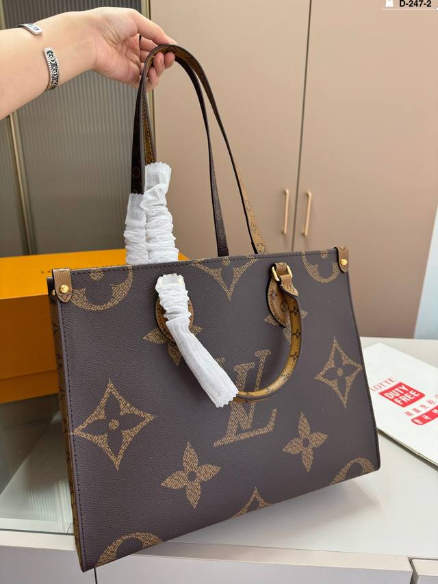 Lv Onthego丛林托特包 高级感满满 经典中的经典 任何搭配都可轻松驾驭 D-247-2尺寸34.15.27折叠盒