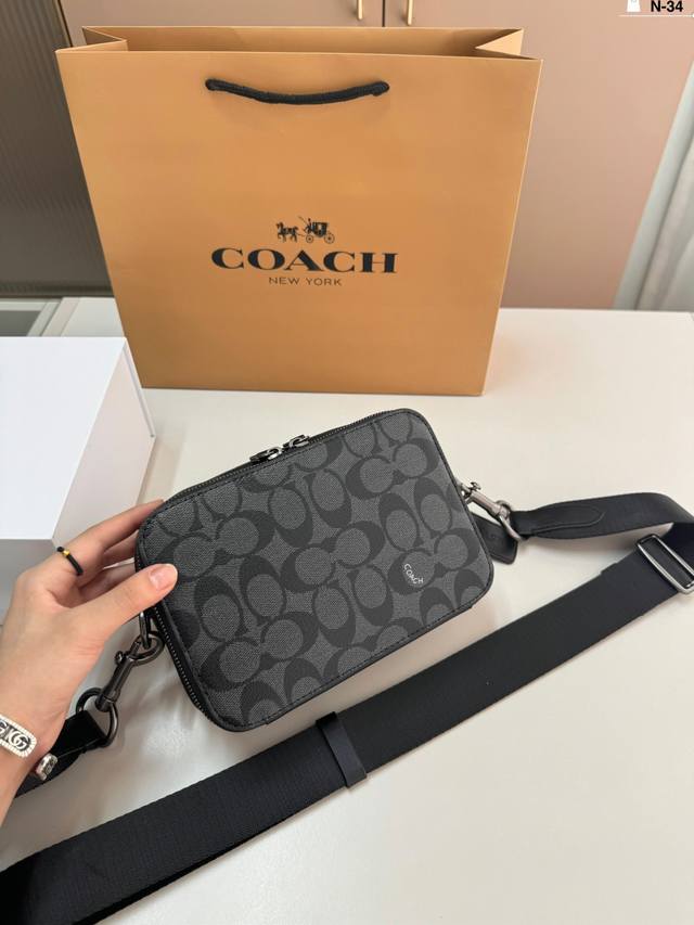 蔻驰 Coach Mint Serf相机包 Wyatt新款双拉男士相机包 真的太洋气啦！ N-34尺寸20.7.12折叠盒