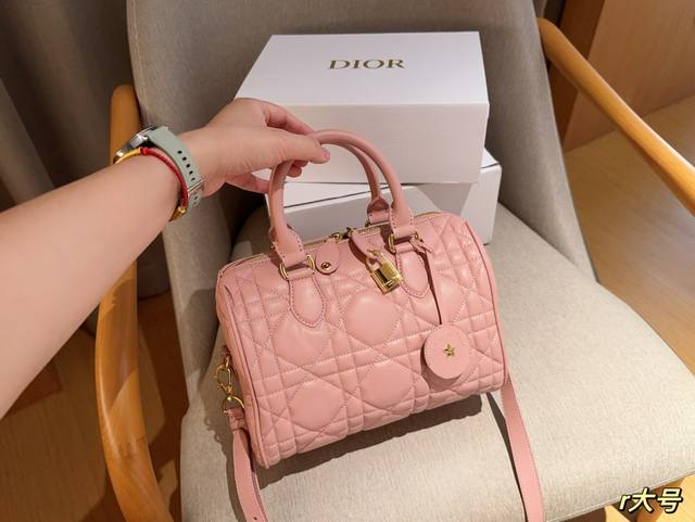 Dior 迪奥 24新品dior Groove 藤格波士顿枕头包 尺寸26×19×16 礼盒包装飞机箱