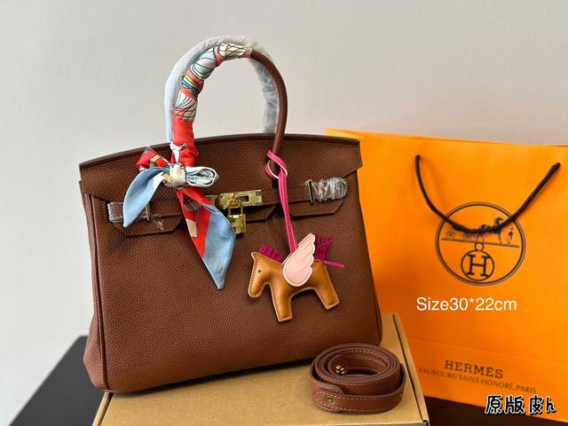 牛皮 爱马仕铂金包 背铂金包的季节来啦 Bk30 金扣！原版品质 全套包装