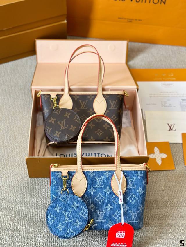 Lv新款超迷你neverfull Bb又奶又高级 超mini尺寸轻盈便携~却不失优雅气质