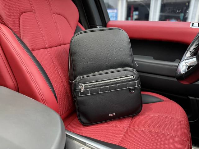 高端货 新款 “Door 迪奥”双肩包 Dior迪奥 Safari 拉链开合oblique印花 皮革尼龙 书包背包双肩包 常规 男款 黑色 专用内里，旅行必备款