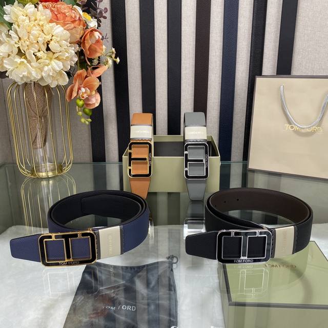 高端品质，实物拍摄 批 配全套礼盒 汤姆福特最新网红爆款双面头层牛皮配原装盒专柜同步3.8宽新款上市了，原版牛皮，搭配钢扣，优雅，大方用的方便。谢谢你转载。