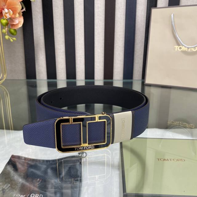 高端品质，实物拍摄 批 配全套礼盒 汤姆福特最新网红爆款双面头层牛皮配原装盒专柜同步3.8宽新款上市了，原版牛皮，搭配钢扣，优雅，大方用的方便。谢谢你转载。