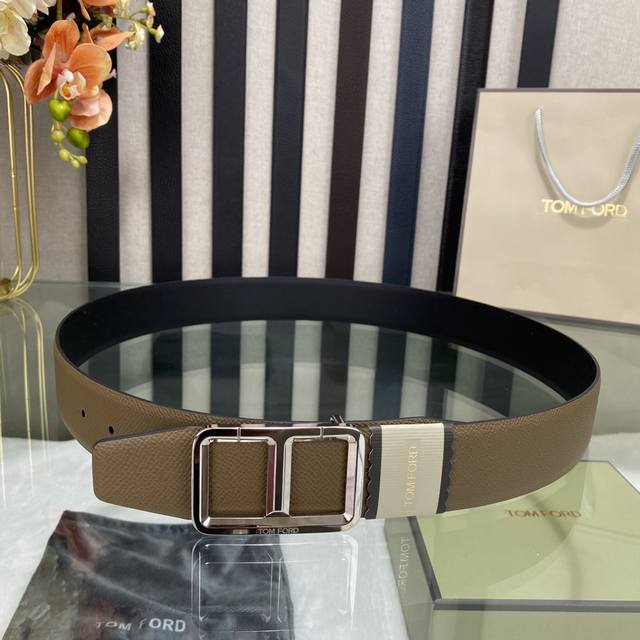 高端品质，实物拍摄 批 配全套礼盒 汤姆福特最新网红爆款双面头层牛皮配原装盒专柜同步3.8宽新款上市了，原版牛皮，搭配钢扣，优雅，大方用的方便。谢谢你转载。