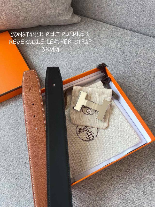 Hermes.爱马仕 全套包装 专柜同款 Constance Belt Buckle & Reversible Leather Strap38Mm