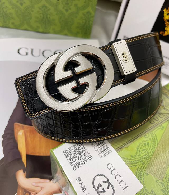 皮带：古奇..Gu..Cci顶级复刻. 腰带：古驰.原单品质百分百头层牛皮，保证真皮。雕花镂空工艺.真空电镀.永不掉色.24K纯钢扣头层鳄鱼皮纹路双面两用专柜同