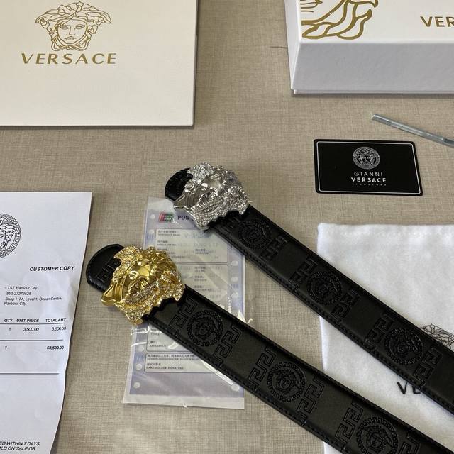 品牌：范思哲 等级：定制皮、新款开模。带宽3.8厘米.油边精致 电脑车线 实物拍摄无修饰 上身效果超好、配专柜全套包装.送礼自带首选 送打 扣头：广州原版扣。