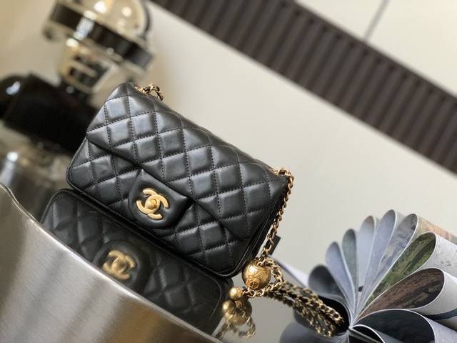 精品级别 Chanel 进口羊皮调节器小金球链条 五金：全钢24K镀厚金 尺寸：20X13X7Cm， 型号：As1787